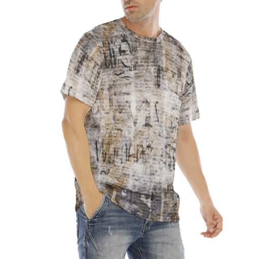 Grunge Vintage Newspaper Men's T-Shirt - Image 3