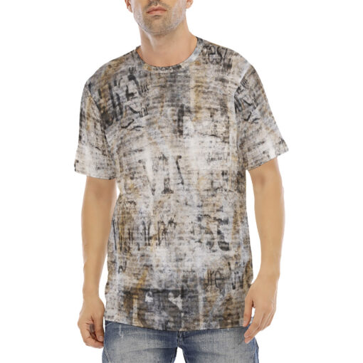 Grunge Vintage Newspaper Men's T-Shirt