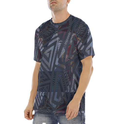 Urban Geometric Maze Men's T-Shirt - Image 2