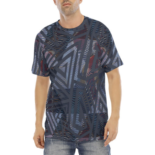 Urban Geometric Maze Men's T-Shirt