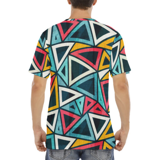 Retro Triangles Men's T-Shirt - Image 4