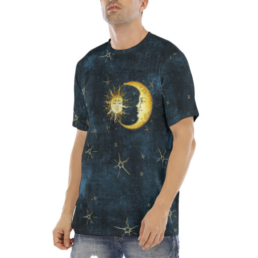 Antique Sun Crescent Moon Men's T-Shirt - Image 2