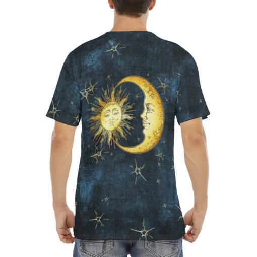 Antique Sun Crescent Moon Men's T-Shirt - Image 4