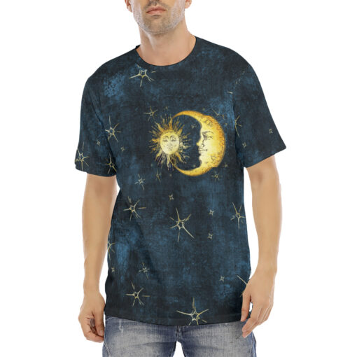 Antique Sun Crescent Moon Men's T-Shirt