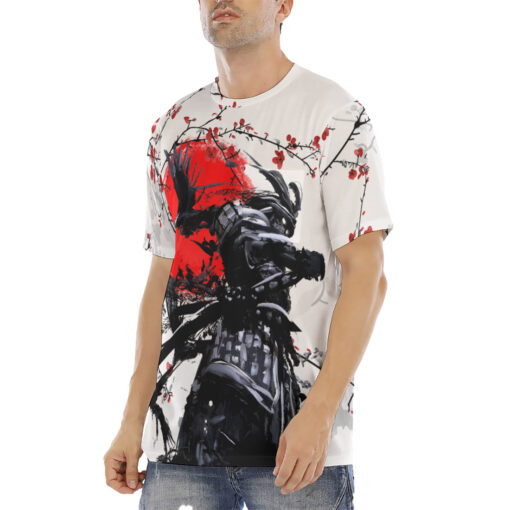 Samurai Sakura Red Sun Men's T-Shirt - Image 2