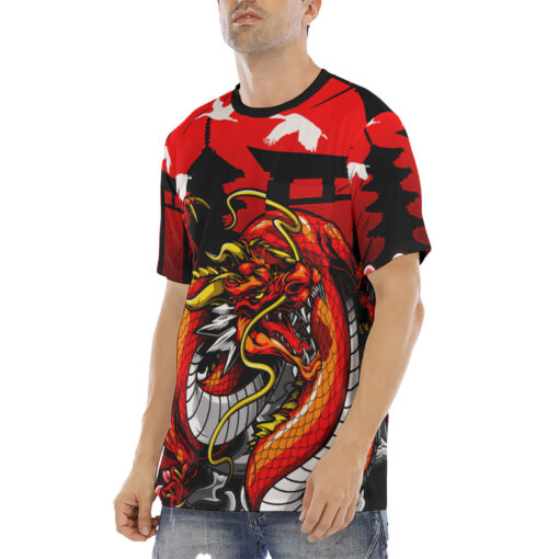 Japanese Red Dragon Men's T-Shirt - Image 2