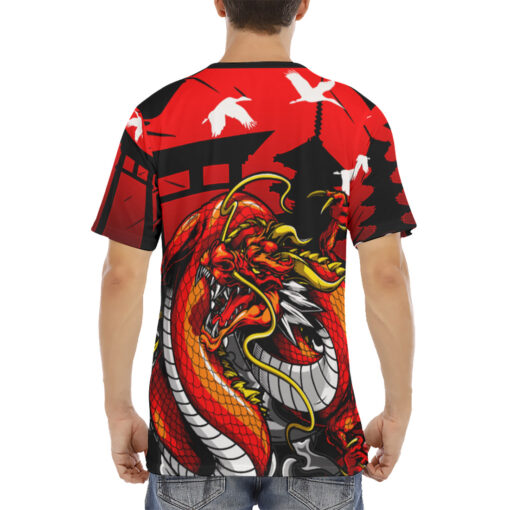 Japanese Red Dragon Men's T-Shirt - Image 4