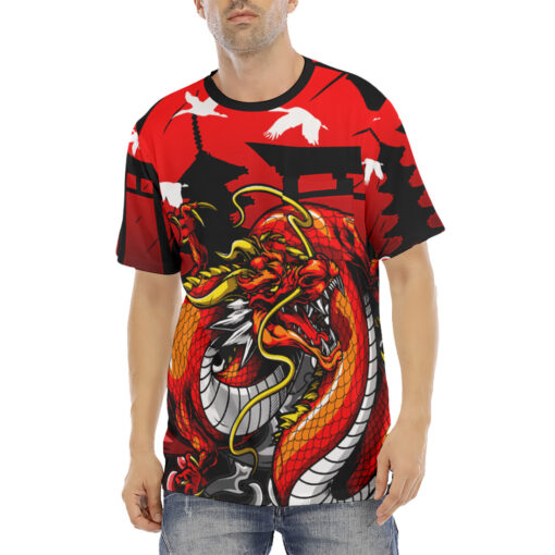 Japanese Red Dragon Men's T-Shirt