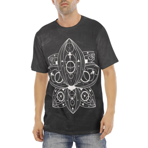 Lotus Flower Mehndi Ornament Men's T-Shirt