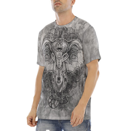 Ethnic Tribal Totem Elephant Men's T-Shirt - Image 2