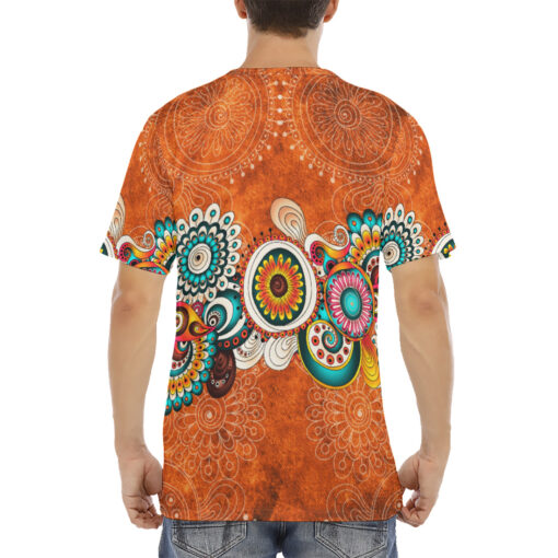 Mehndi Element Ornament Men's T-Shirt - Image 4