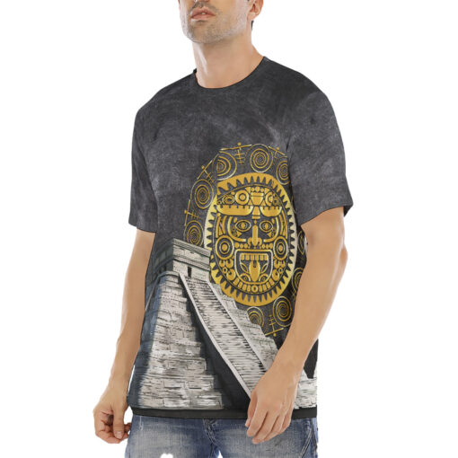 Aztec Wheel Calendar Men's T-Shirt - Image 2