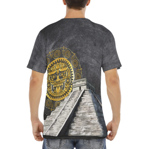 Aztec Wheel Calendar Men's T-Shirt - Image 4