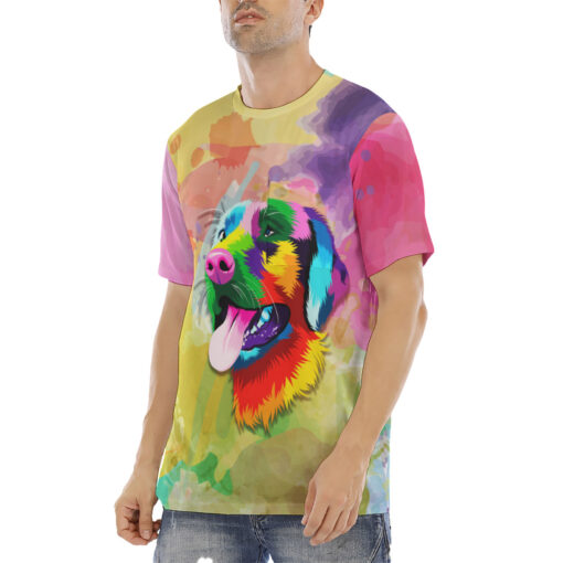 Colorful Labrador Retriever Men's T-Shirt - Image 2