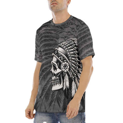 Indian Skull Tattoo Men's T-Shirt - Image 2