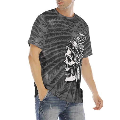 Indian Skull Tattoo Men's T-Shirt - Image 3