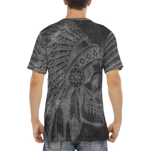 Indian Skull Tattoo Men's T-Shirt - Image 4