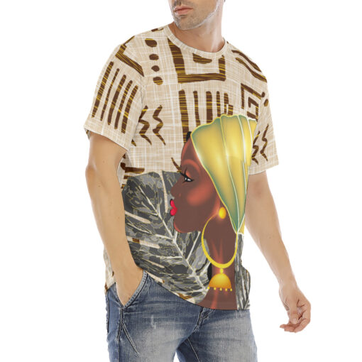 African Gold Turban Men's T-Shirt - Image 3