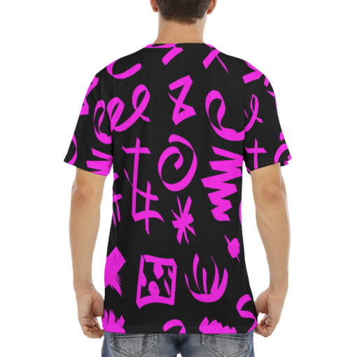 Pink Brushstrokes Men's T-Shirt - Image 4