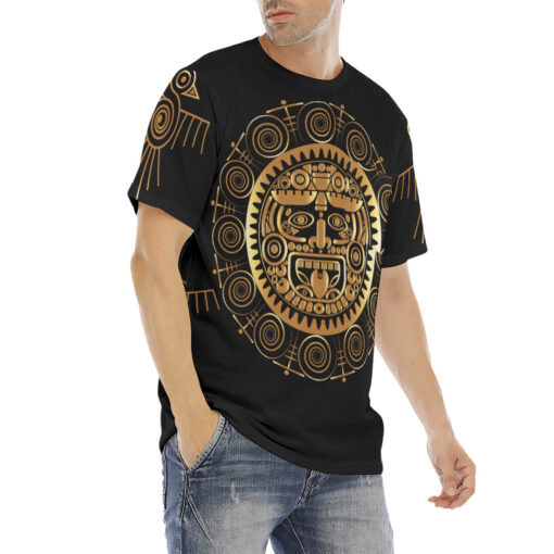 Maya Aztec Sun God Men's T-Shirt - Image 3