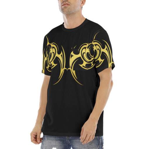 Gold Tribal Tattoo Men's T-Shirt - Image 2