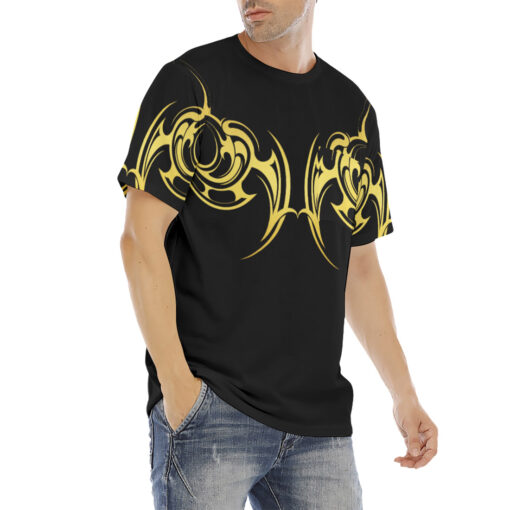 Gold Tribal Tattoo Men's T-Shirt - Image 3