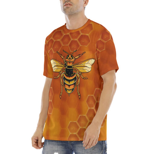 Bee Honeycombs Men's T-Shirt - Image 2