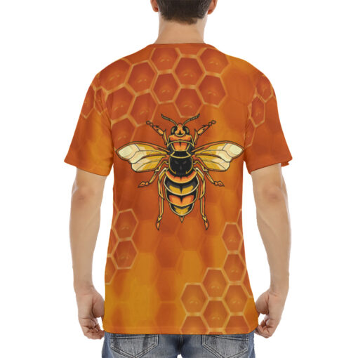 Bee Honeycombs Men's T-Shirt - Image 4