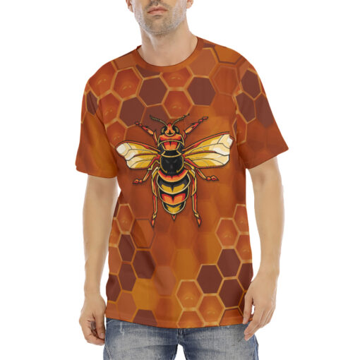 Bee Hexagons Men's T-Shirt