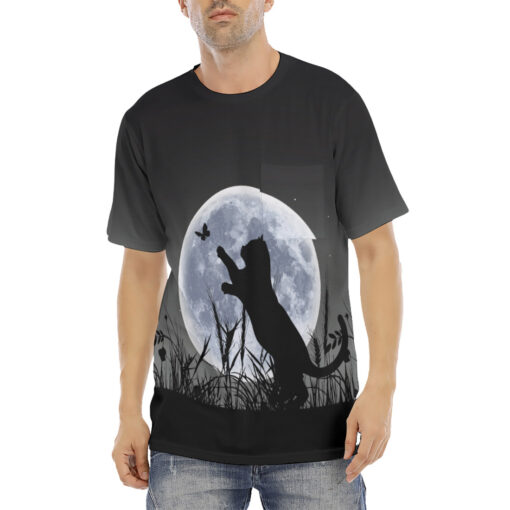 Cute Cat Silhouette Men's T-Shirt