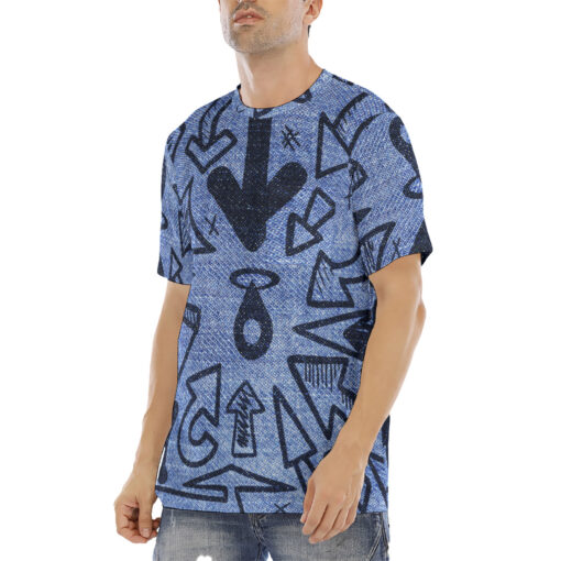 Arrows on Denim Men's T-Shirt - Image 2