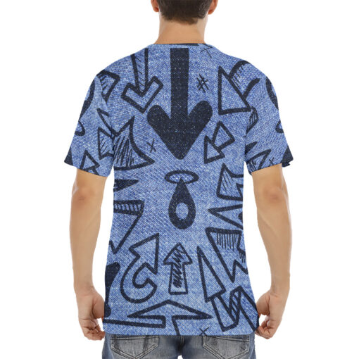 Arrows on Denim Men's T-Shirt - Image 4