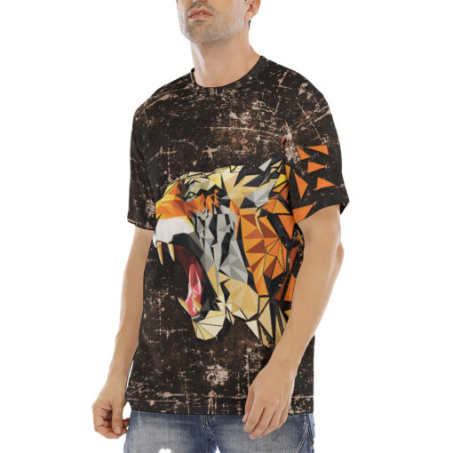 Tiger Polygons Men's T-Shirt - Image 2