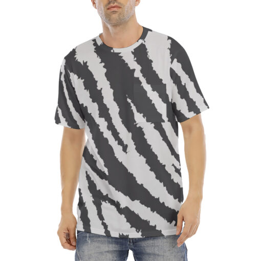 Gray Zebra Men's T-Shirt