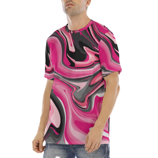 Pink Marble Men's T-Shirt - Image 2