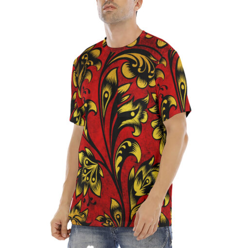 Floral Khokhloma Men's T-Shirt - Image 2