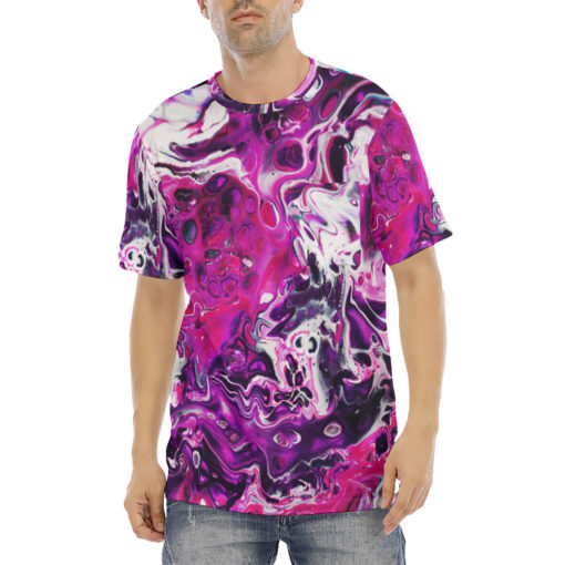 Purple Acrylic Marble Men's T-Shirt