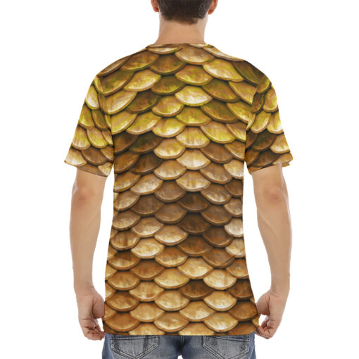 Golden Fish Scales Men's T-Shirt - Image 4