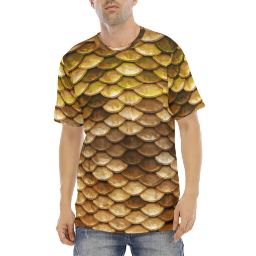 Golden Fish Scales Men's T-Shirt