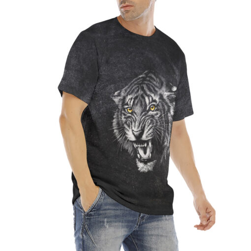 Tiger Head Men's T-Shirt - Image 3