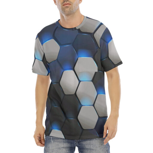 Hexagonal Modern Tech Men's T-Shirt