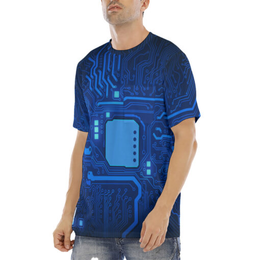 Computer Circuit Board Men's T-Shirt - Image 2