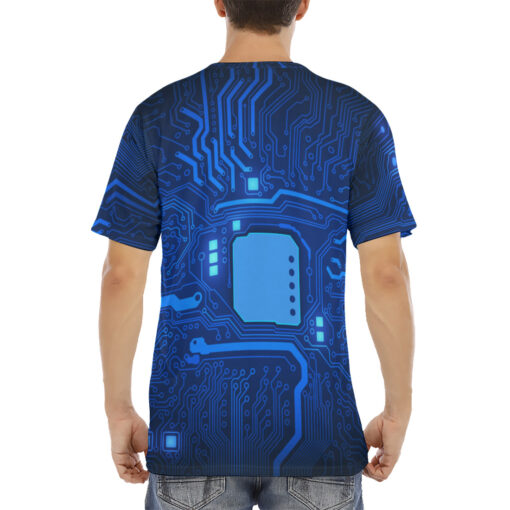 Computer Circuit Board Men's T-Shirt - Image 4