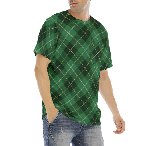 Green Tartan Plaid Men's T-Shirt - Image 3