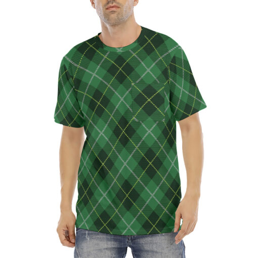 Green Tartan Plaid Men's T-Shirt