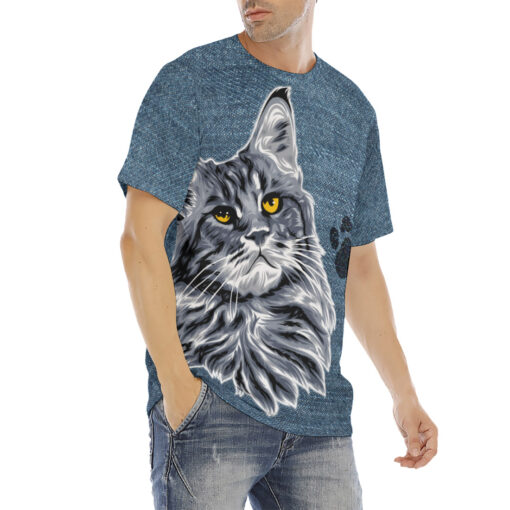 Maine Coon Cat Men's T-Shirt - Image 3