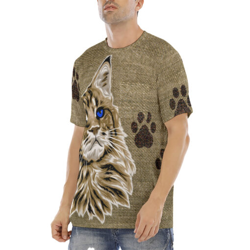 Red Maine Coon Cat Men's T-Shirt - Image 2