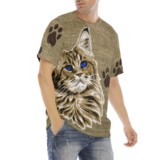 Red Maine Coon Cat Men's T-Shirt - Image 3