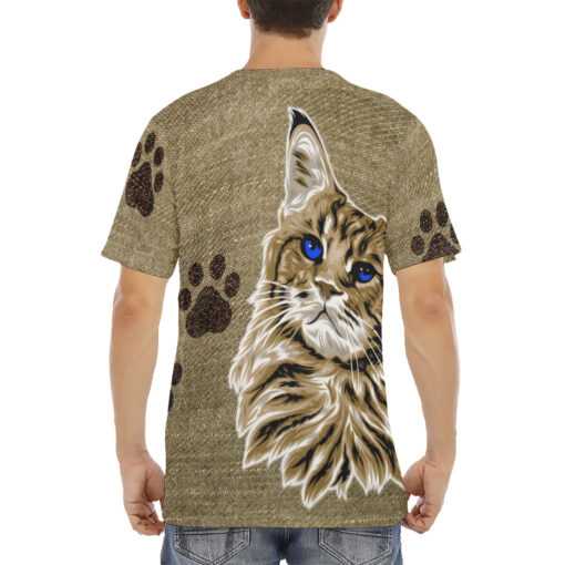 Red Maine Coon Cat Men's T-Shirt - Image 4