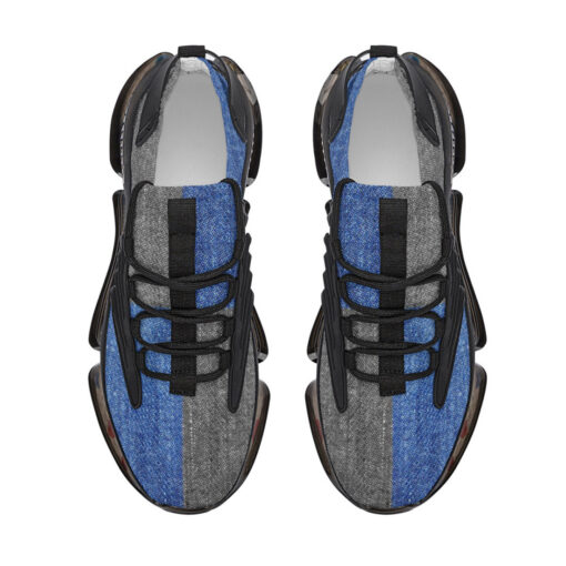 Denim Patchwork Air Sneakers - Image 3